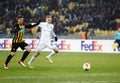 UEFA Europa League football match Dynamo Kyiv Ã¢â¬â AEK, February